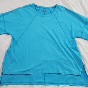 Vintage Iridium Women’s Light Blue Lagenlook Tunic Shirt Size M